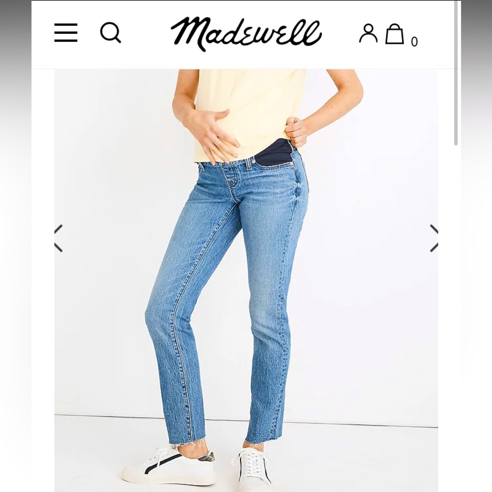 EUC Madewell Side Panel Adjustable Maternity Perfect Vintage Jean Enmore Wash 26